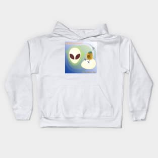 Two Scrambled Eggs - EGGstraterrestrial Kids Hoodie